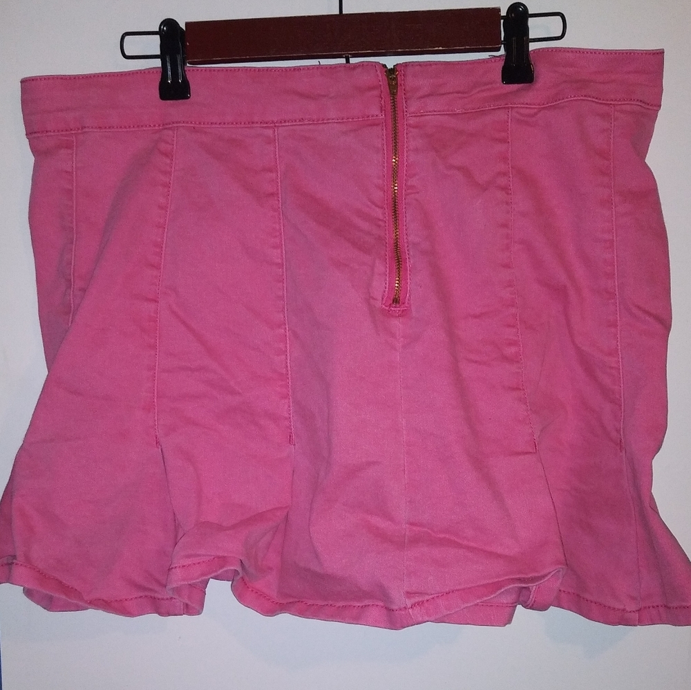 No Boundaries Pink Jean Mini Skirt Size 17 in Womens